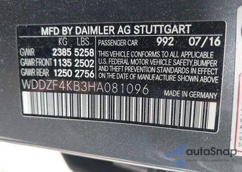 2017 Mercedes-Benz E 300 4Matic из США, поврежденный, VIN WDDZF4KB3HA081096